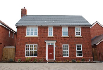 Image showing Detached red brick house