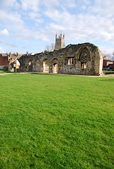 Image showing St Oswald's Priory ruins in Gloucester