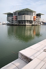 Image showing Modern Oceanarium building in Lisbon, Portugal