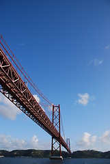 Image showing 25th April bridge in Lisbon, Portugal
