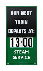 Image showing Vintage train placard