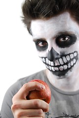 Image showing Don't eat just apples (skeleton guy concept)