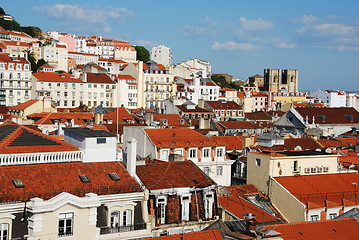 Image showing Lisbon cityscape with Sé Cathedral