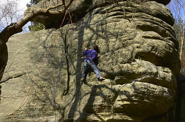 Image showing Rock climbing