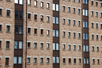 Image showing Brick building facade