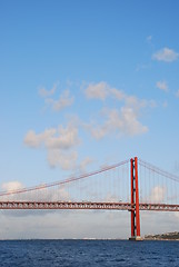 Image showing 25th April bridge in Lisbon, Portugal