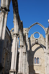 Image showing Carmo Church ruins in Lisbon, Portugal