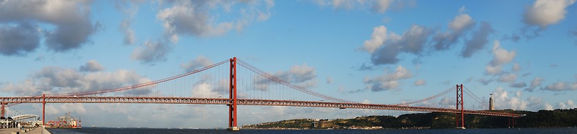 Image showing 25th April bridge in Lisbon, Portugal