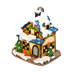 Image showing Colorful house figurine