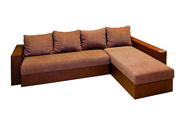 Image showing Brown sofa