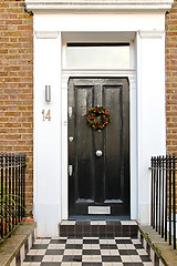 Image showing Black door