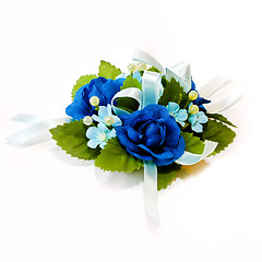 Image showing Blue corsage