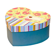 Image showing Blue heart box