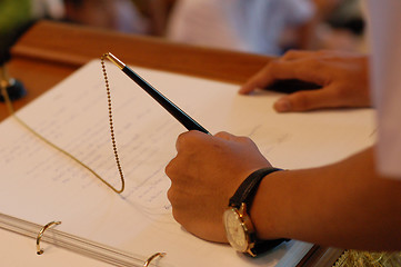 Image showing Signing