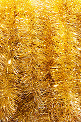 Image showing Gold Christmas lametta