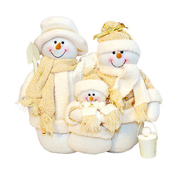 Image showing Snowman family