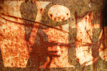 Image showing rusty stencil
