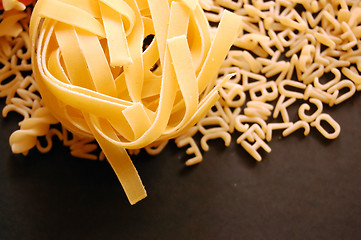 Image showing tagliatelle and soup pasta
