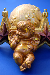 Image showing Angel, stars and bauble decoration