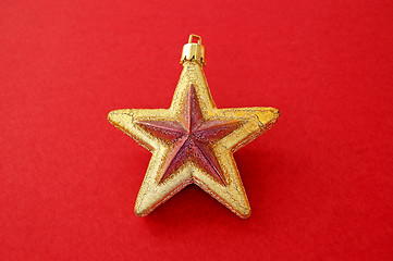 Image showing Christmas golden star decoration