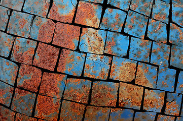 Image showing shattered rusty metal texture