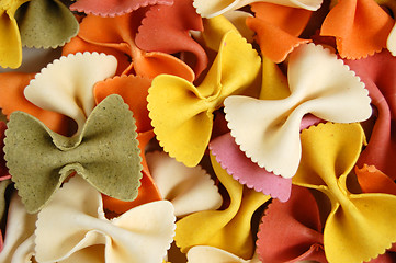 Image showing farfalle pasta food background