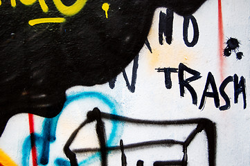 Image showing no trash graffiti