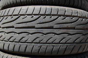 Image showing rubber tires detail