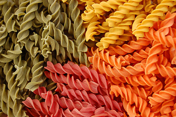 Image showing colored twirls pasta background