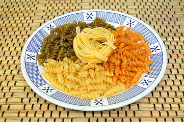 Image showing fusilli and tagliatelle