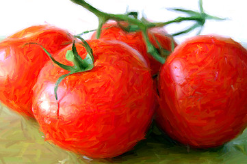 Image showing fresh tomatoes illustration