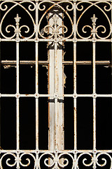 Image showing vintage metal window