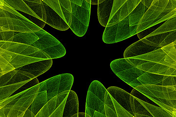 Image showing transparent green shapes