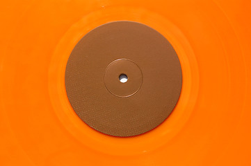 Image showing orange vinyl music record