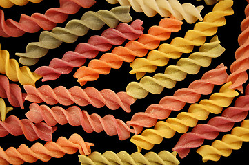 Image showing fusilli pasta food background