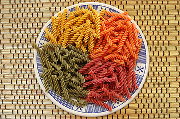 Image showing twirls pasta background