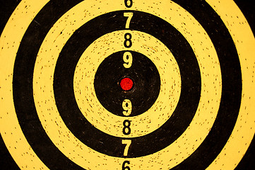 Image showing dartboard target with numbers