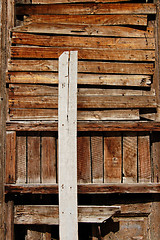 Image showing abandoned house door