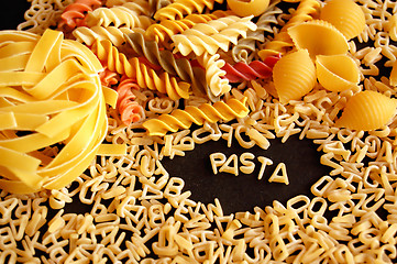 Image showing various kinds of pasta