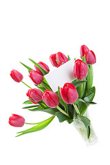 Image showing Fresh Tulips in a Vase