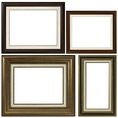 Image showing Four antique picture frames