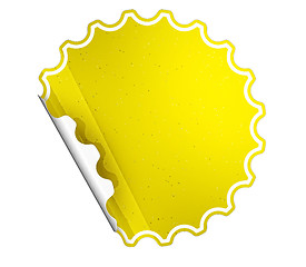 Image showing Yellow round hamous sticker or label 