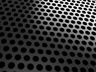 Image showing Close-up of black grill on black