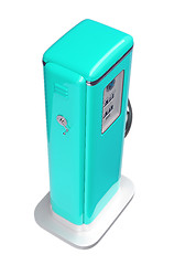 Image showing Blue fuel pump isolated over white