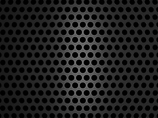 Image showing Metallic grill texture on black background