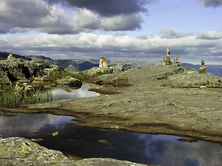 Image showing Atop of a Norway mountain