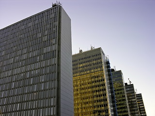 Image showing Skyscrapers in a row