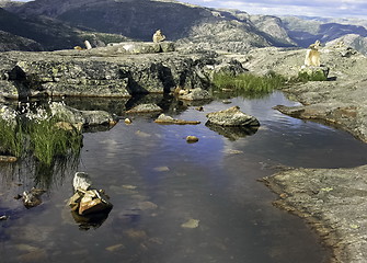 Image showing Atop of a Norway mountain