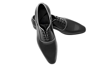 Image showing The black man shoes 
