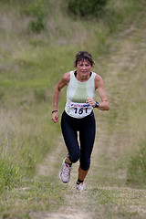 Image showing Mature woman running